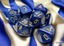Polyhedral 7-Dice Set CHX27427 - Scarab Royal Blue/Gold